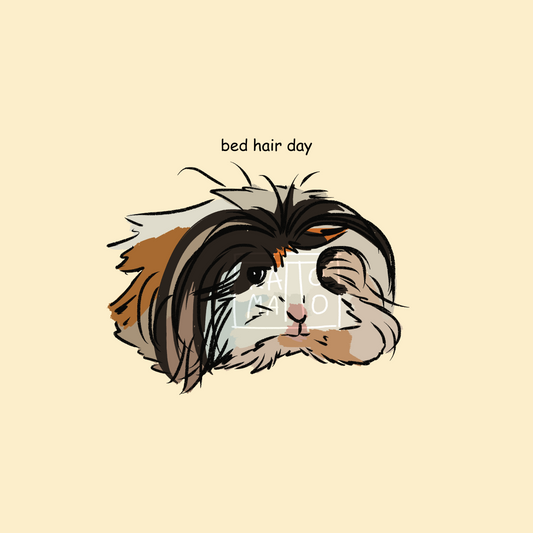 sticker · bed hair day